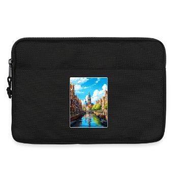 Amsterdam Netherlands Travel Poster Souvenir WPA - Laptop bag 13" - black - Front