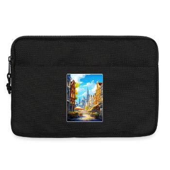 Amsterdam Netherlands Travel Poster Souvenir WPA - Laptop bag 13" - black - Front