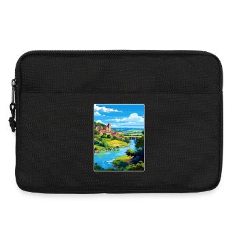 Dordogne France Affiche de voyage Peinture Souvenir WPA - Sacoche pour ordinateur portable 13 pouces - noir - Devant