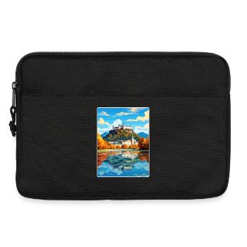 Salzbourg Autriche Affiche de voyage Peinture Souvenir WPA - Sacoche pour ordinateur portable 13 pouces - noir - Devant