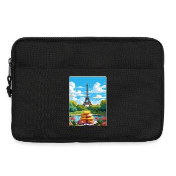 Paris Frankreich Reise Poster Souvenir Postkarte Farbe - Laptoptasche 13" - Schwarz - Vorne