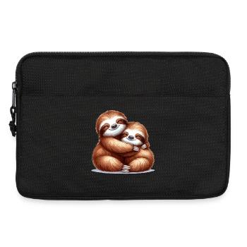 paresseux paresseux câlins cadeau - Sacoche pour ordinateur portable 13 pouces - noir - Devant