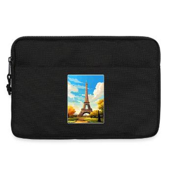 Paris Frankreich Reise Poster Souvenir Postkarte Farbe - Laptoptasche 13" - Schwarz - Vorne
