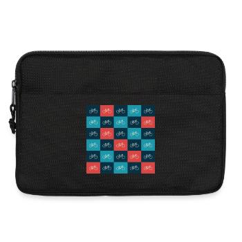 Lebendiges Fahrradmuster Kunstwerk - Laptoptasche 13" - Schwarz - Vorne