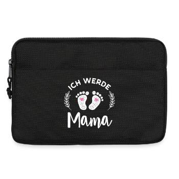 Ich werde Mama Stolze Mutter Nachwuchs Verkündung - Laptoptasche 13" - Schwarz - Vorne