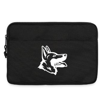 Schäferhund Zeichnung - Laptoptasche 13" - Schwarz - Vorne