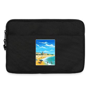 Biarritz Frankreich Reise Poster Souvenir Farbe WPA - Laptoptasche 13" - Schwarz - Vorne