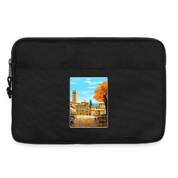 Volterra Italy Travel Poster Souvenir Painting WPA - Laptop bag 13" - black - Front