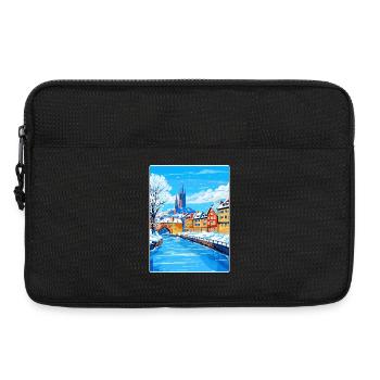 Straßburg Frankreich Reiseposter Souvenir Farbe WPA - Laptoptasche 13" - Schwarz - Vorne