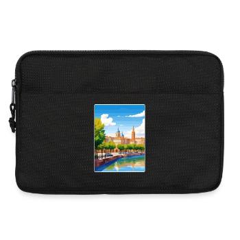 Toulouse France Affiche de voyage Peinture Souvenir WPA - Sacoche pour ordinateur portable 13 pouces - noir - Devant
