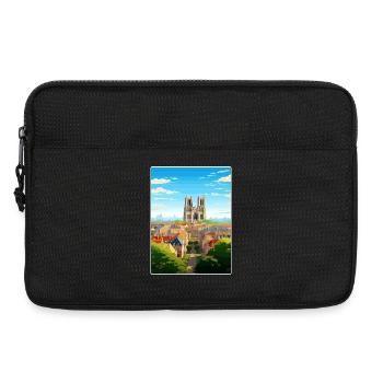Reims Frankreich Reise Poster Souvenir Postkarte Farbe - Laptoptasche 13" - Schwarz - Vorne