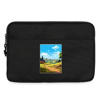 Troy Turkey Travel Poster Souvenir Postcard Paint - Laptop bag 13" - black - Front