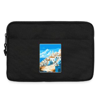 Karpathos Griechenland Reise Poster Souvenir Farbe WPA - Laptoptasche 13" - Schwarz - Vorne