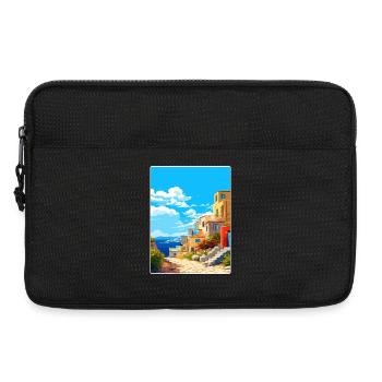 Elafonisos Grèce Affiche de voyage Peinture Souvenir WPA - Sacoche pour ordinateur portable 13 pouces - noir - Devant