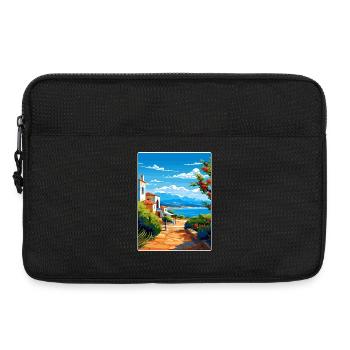 Elafonisos Grèce Affiche de voyage Peinture Souvenir WPA - Sacoche pour ordinateur portable 13 pouces - noir - Devant