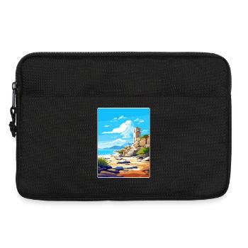 Delos Greece Travel Poster Souvenir Postcard Paint - Laptop bag 13" - black - Front
