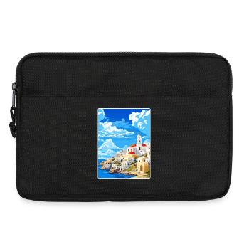 Astypalaia Griechenland Reise Poster Souvenir Farbe WPA - Laptoptasche 13" - Schwarz - Vorne