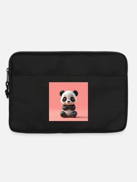 Cartoon effect panda - Laptop bag 13" - black