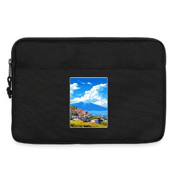 Arachova Grèce Affiche de voyage Peinture Souvenir WPA - Sacoche pour ordinateur portable 13 pouces - noir - Devant