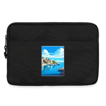 Île d’Agistri Grèce Affiche de voyage Souvenir WPA - Sacoche pour ordinateur portable 13 pouces - noir - Devant