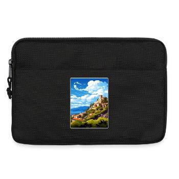 Mystras Grèce Affiche de voyage Peinture Souvenir WPA - Sacoche pour ordinateur portable 13 pouces - noir - Devant