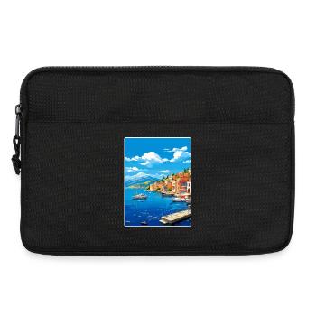 Agios Nikolaos Griechenland Reiseposter Souvenir WPA - Laptoptasche 13" - Schwarz - Vorne