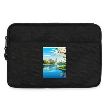 Bucharest Romania Travel Poster Souvenir Paint WPA - Laptop bag 13" - black - Front
