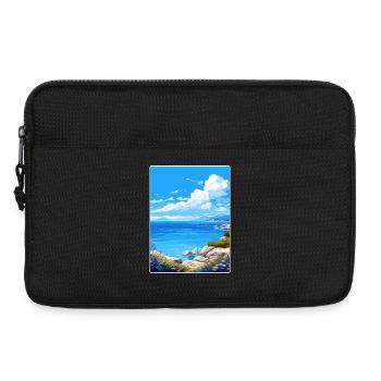 Îles Saroniques Grèce Affiche de voyage Souvenir WPA - Sacoche pour ordinateur portable 13 pouces - noir - Devant