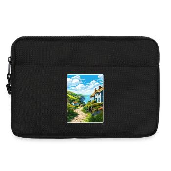 Cadgwith Cornwall England Reiseposter Souvenir - Laptoptasche 13" - Schwarz - Vorne