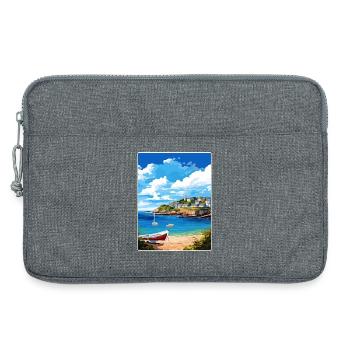 Coverack Cornwall England Reiseposter Souvenir - Laptoptasche 13" - Grau meliert - Vorne