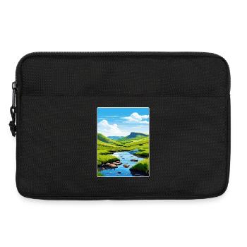 Peak District Vereinigtes Königreich Großbritannien Reiseplakat WPA - Laptoptasche 13" - Schwarz - Vorne