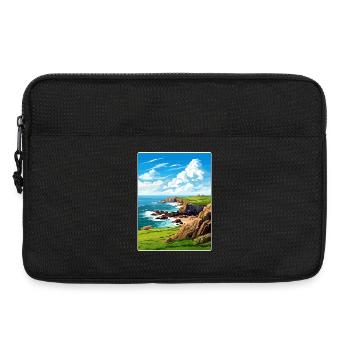 Lands End Cornwall England Reiseposter Souvenir - Laptoptasche 13" - Schwarz - Vorne