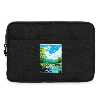 Golitha Falls Angleterre Affiche de voyage Souvenir WPA - Sacoche pour ordinateur portable 13 pouces - noir - Devant