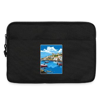 Mevagissey Angleterre Affiche de voyage Peinture Souvenir WP - Sacoche pour ordinateur portable 13 pouces - noir - Devant
