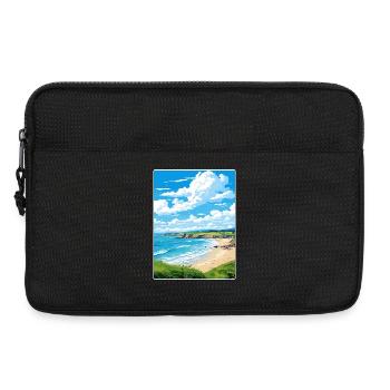 Maenporth Cornwall England Reiseposter Souvenir - Laptoptasche 13" - Schwarz - Vorne