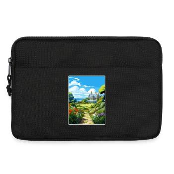 Glendurgan Gardens Angleterre Affiche de voyage souvenir - Sacoche pour ordinateur portable 13 pouces - noir - Devant