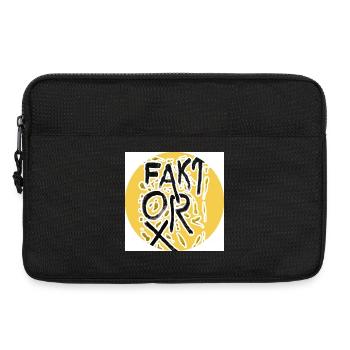 Fake Op Kreis Graffiti - Laptoptasche 13" - Schwarz - Vorne