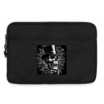 Halloween Elegant Skull - Laptop bag 13" - black - Front