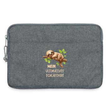 Mein Ultimatives Faultier Schlafshirt Tier Pyjama - Laptoptasche 13" - Grau meliert - Vorne