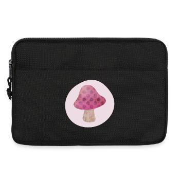 Champignon cercle automne rose fille conte de fées points forêt - Sacoche pour ordinateur portable 13 pouces - noir - Devant