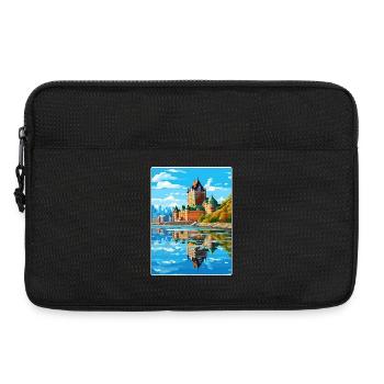 Quebec City Kanada Reise Poster Souvenir Farbe WP - Laptoptasche 13" - Schwarz - Vorne