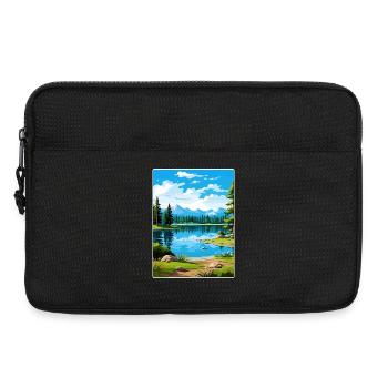 Big Bear Lake Kalifornien Reiseposter Souvenir - Laptoptasche 13" - Schwarz - Vorne