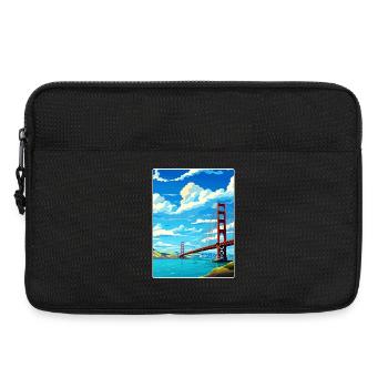San Francisco Golden Gate Kalifornien Reiseposter - Laptoptasche 13" - Schwarz - Vorne