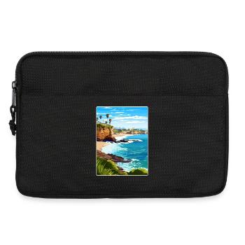 Corona Del Mar Kalifornien Reiseposter Souvenir - Laptoptasche 13" - Schwarz - Vorne