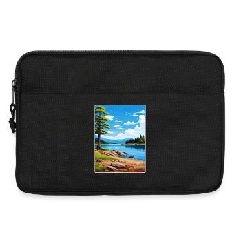 Big Bear Lake Kalifornien Reiseposter Souvenir - Laptoptasche 13" - Schwarz - Vorne