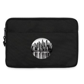Stadtvibes Skyline Schwarz Weiß - Laptoptasche 13" - Schwarz - Vorne