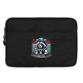 Wachbär DJ DJane Geschenk - Laptoptasche 13" - Schwarz - Vorne