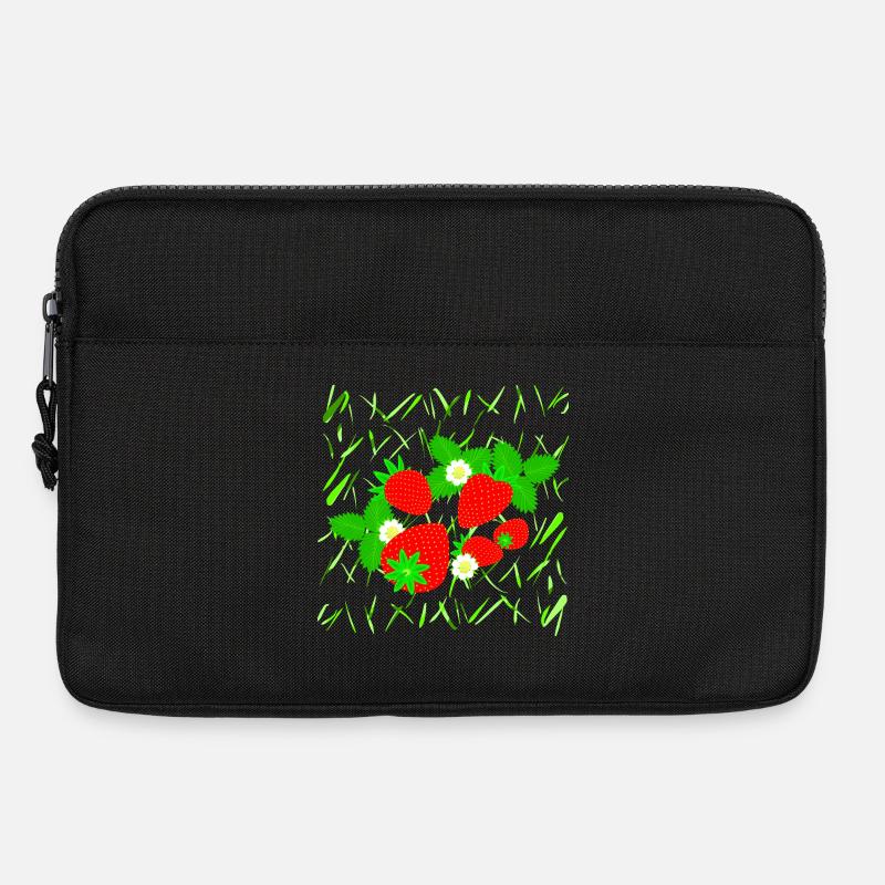 Strawberries in different sizes - Laptop bag 13" - black