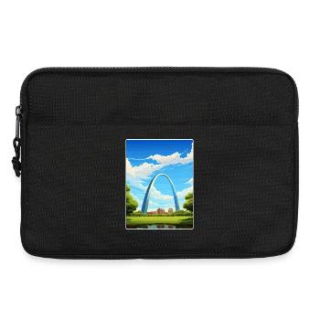 Gateway Arch Nationalpark Reiseplakat Souvenir - Laptoptasche 13" - Schwarz - Vorne