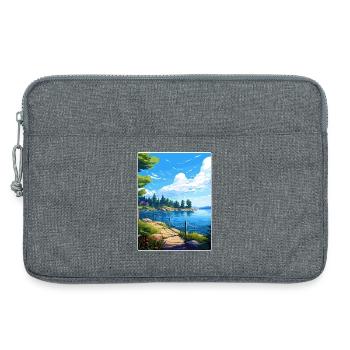 Lake Arrowhead California Travel Poster Souvenir - Laptop bag 13" - heather grey - Front